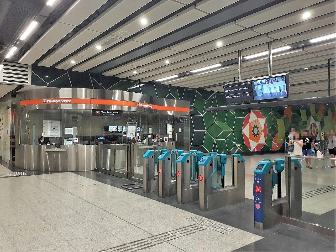 Woodlands South MRT Station (TE3) interior — Thomson-East Coast Line